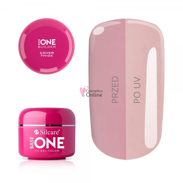 Gel UV Base One Silcare monofazic constructie si camuflaj Cover Thick 15 ml